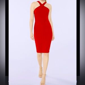 Elegant Red Sleeveless Dress
